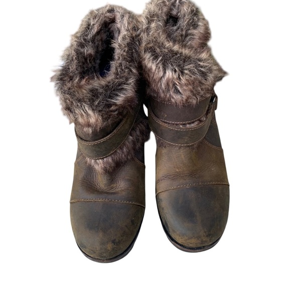 Sorel Womens Joan of Arctic Wedge Ankle Boots Size 8 Waterproof Leather Faux Fur - Picture 5 of 8